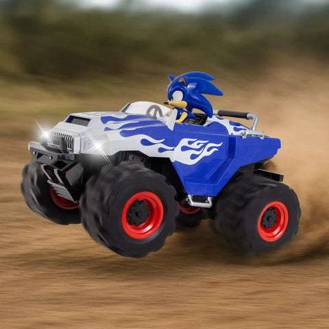 RC Sonic Racing CrossWorlds Monster Truck Ready to Run 2.4GHz Remote Control Toy with turbo boost on dirt track