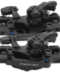 Heavy Duty Mechanical Disc Brake Kit For Mountain And Folding Bikes Featuring Rock Solid Aluminum Calipers, showing detailed black calipers.