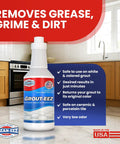 Grout And Tile Cleaner With Handheld Brush, 32 Oz Heavy Duty Stain Remover For Ceramic And Porcelain Surfaces in kitchen