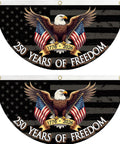250 Year Freedom Anniversary Patriotic Eagle Bunting Flag 1776 2026 Commemorative, bold eagle and flags design, 2x4 ft