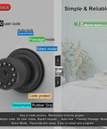 Keypad Door Lock With 50 User Codes And Auto Lock, Waterproof Matte Black, Installed On Door, Keyless Entry For Home