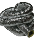 Insulated HVAC Ducting Hose 12 Inch By 25 Feet Heavy Duty Air Vent Duct with thermal and acoustic insulation visible.