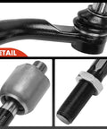Front Inner And Outer Tie Rod End Kit For Lexus LX470 1998 2002 And Toyota Land Cruiser 1998 2002 Replacement To Fix Uneven Tire Wear Steering Vibration And Loose Handling; 4-piece steel set detail