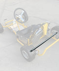 Beefed-Up Heavy Duty Steel 44 Inch Go Kart Live Axle Kit With 1 Inch Bore And 3/4 Inch Step Down Ends installed on a go-kart
