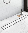 24 Inch Brushed Nickel Linear Shower Drain Built Tough From 304 Stainless Steel That Will Not Rust Up In Wet Bathrooms Features Tile Insert