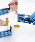 Installing Bad Boy L Shape Inside Corner Brackets For T Slot And V Slot Aluminum Extrusion with screws and Allen wrench.