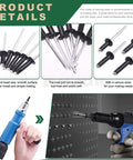 80Pcs Blind Rivet Set Featuring Four Sizes 9/16 3/4 13/16 And 1 Inch Black Large Flange Aluminum Pop Rivets in use