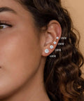 Disco Ball CZ Stud Earrings Set Four Pairs In 3mm 4mm 5mm And 6mm Sizes Hypoallergenic Titanium Cubic Zirconia Balls Sparkle For Everyday Vibe Wear Solo Or Stacked Jewelry on ear
