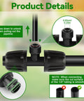 8-Pack 1/2 To 1/4 Inch Drip Irrigation Fittings Barbed Tee Quick Connector Kit with anti-leak push-to-fit feature
