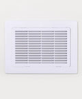 Durable Louvered Access Panel Frame Built Tough From Abs Plastic Six By Nine Inches In Crisp White covering air admittance valves flush mounted.