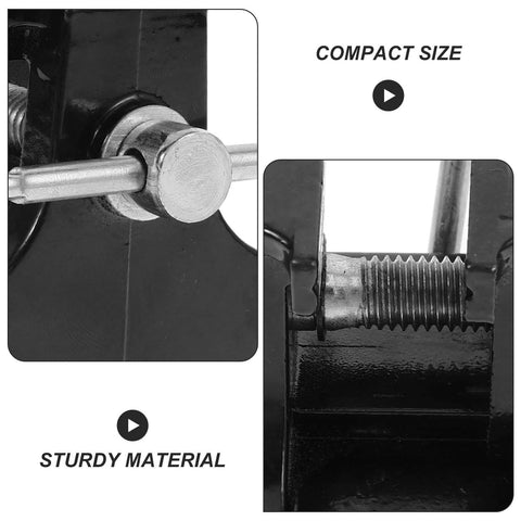 Close-up of Mini Bench Vise Clamp With Suction Base For Carving And Micro Sculptures showing compact size and sturdy material.
