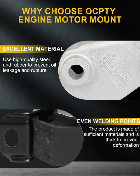 Heavy Duty Engine Motor And Transmission Mount Kit For Smart Fortwo 2008 To 2015 1.0 Liter And Electric showing quality steel and rubber.