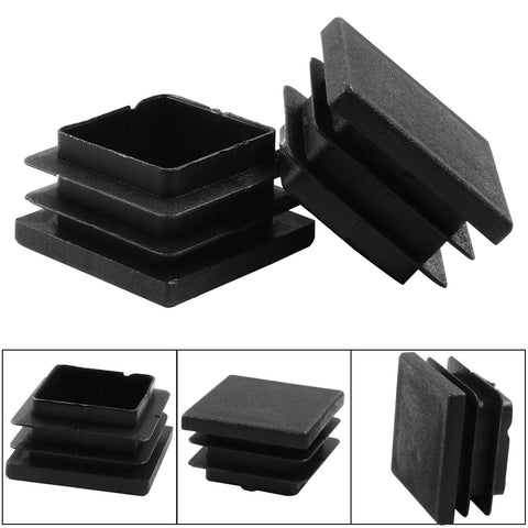 12 Pack One And A Quarter Inch Square Plastic Plugs Black End Caps For Square Tubes And Furniture Legs Durable Plastic Plugs