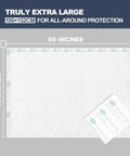 Heavy Duty Adult Underpads 40 By 60 Inches Hella Thick Disposable Bed Pads With Reinforced Cloth Backing Maximum Support Leak Proof Comfort 30 Count Discreet on a gray background.