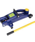 2 Ton Heavy Duty Hydraulic Floor Jack With Low Profile Design For Sedans Trolley Service Jack Ultra Smooth Lifting From Five Point One Eight Inch Minimum Height Durable Blue Construction For Home Garage Maintenance