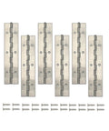Rock Solid 6 Pack Heavy Duty Stainless Steel Piano Hinges For Cabinet Doors And Gates Built Different Rust Proof Silver Finish with screws.