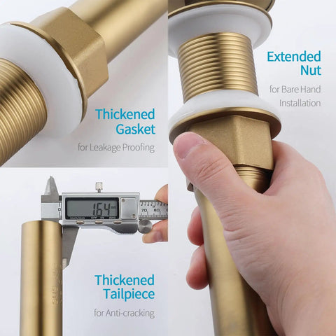 Hella Smooth Pop Up Drain Without Overflow For Bathroom Vessel Sink, Standard Three Quarter Inch Opening, Quick Install Heavy Duty Fixture, Rock Solid Water Flow Control And Sleek Everyday Setup