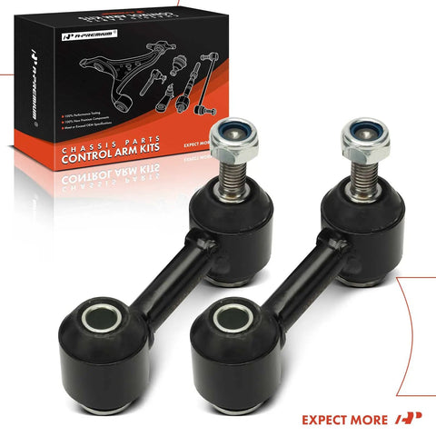 Two Pack Rear Sway Bar Links For Chevy Malibu, Impala, Malibu Limited, Buick LaCrosse And Regal Stabilizer Link Replacement For 2010-2020 GM Sedans Direct Fit Easy Install shown with packaging