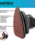 Matrix Sander Attachment For Multi Tool Compact Design For Tight Spaces Finish Sanding Rust Removal Dry Scrubbing Polishing