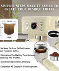 20 Bar Espresso Machine With Milk Frother Steam Wand For Latte And Cappuccino 2 In 1 Espresso Maker Powder And Capsule Portafilter