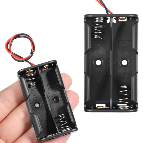 Dual Aa Battery Holder With Prewired Leads Two Pack 3 Volts Output Case For Diy Electronics Sensor Circuits And Led Projects in hand