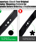 Comparison of circle and 5-star mounting patterns for mulching mower blades