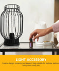 Vintage Black Iron Table Lamp With USB Power Port And E27 Socket, Retro Industrial Desk Light For Home Decor, Smooth Rounded Edges on bedside table