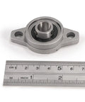 Four Pack KFL001 Mounted Pillow Block Bearings Bore 12mm For Industrial Machinery Precise Alignment And Smooth Rotation Easy Install Heavy Duty Shaft Mounts Durable Support For Automation And DIY Projects, 12mm bore housing with ruler