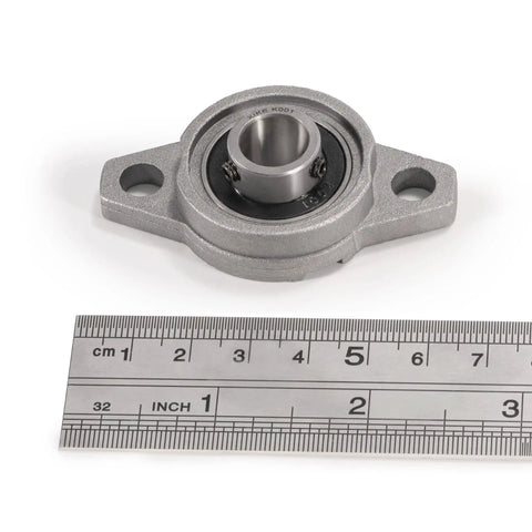 Four Pack KFL001 Mounted Pillow Block Bearings Bore 12mm For Industrial Machinery Precise Alignment And Smooth Rotation Easy Install Heavy Duty Shaft Mounts Durable Support For Automation And DIY Projects, 12mm bore housing with ruler