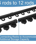 Garage Ceiling And Wall Mounted Fishing Rod Rack With Sliding Track Holds Up To Six Rods Expands To 12 Or More Poles