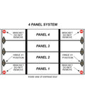 Diagram of Energy Saving Garage Door Seal Hinge For 4 Panel Doors 12 Foot Wide And Over With Auto Self Adjusting Spring Loaded Gap Seal