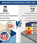 Comparison of 2026 Year Labels For End Tab File Folders Coral And Black Color Coded Colwell Jewel Tone Style USA Made 500 Roll