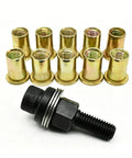 Ultimate Head Rivet Nut Tool Kit With Manual Rivet Gun And Full Mandrel Set For Bolt Repairs. Includes M3 To M12 Metric Sizes Made From Durable Carbon Steel For Tough Jobs. Total Pro Level Set. carbon steel rivet nuts and mandrel tool set