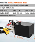 12V Dump Trailer Hydraulic Pump Kit With Eight Quart Power Unit Double Acting Electric Hydraulic Pump with extra connectors