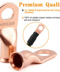 Ultimate Battery Terminal Kit With 240 Pcs Copper Ring Lugs And Crimp Connectors For AWG 8 To 4/0 Gauge, bolt hole diameter 3/8 inch