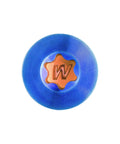 Close-up of Titanium Torx Countersunk Flat Head Bolt in burnt blue finish with star-shaped, copper-colored socket.