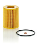 HU 925/4 Cartridge Oil Filter Replacement With Oil Drain Plug Gasket for BMW 3 Series 1997-2006, filter and gasket shown