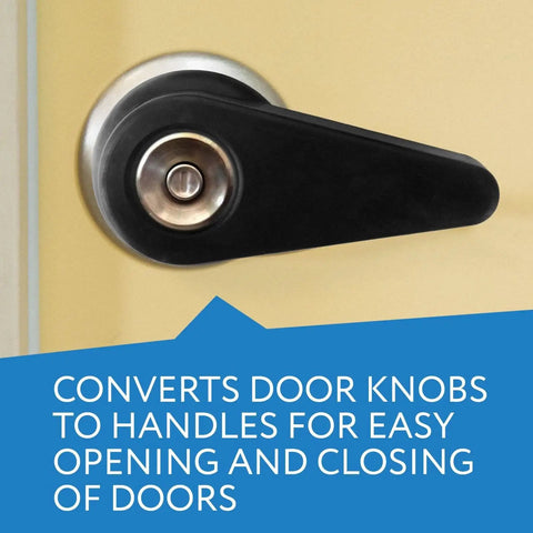 Door Knob Extension 2 Pack Soft Black Rubber For Two To Two And A Half Inch Ball Shaped Doorknobs Slip Resistant Grip Easy Install