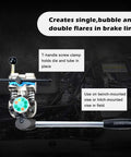 Pro Grade Brake Line Flaring Tool Kit with 37 and 45 Degree Flare Sets for precise flaring on brake lines, tool close-up view