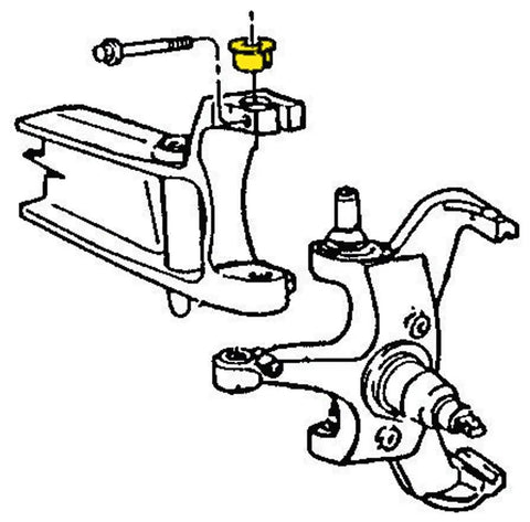 Diagram of K80109 Alignment Caster And Camber Bushing For Ford Ranger Plug And Play Front End Suspension Repair