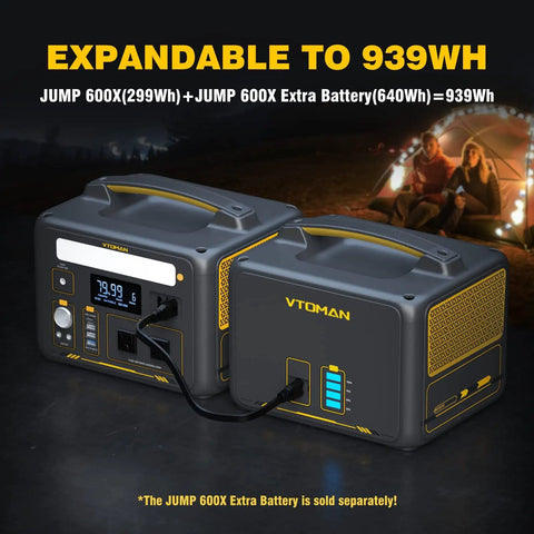 On The Go Portable Power Station 600W with 110W Solar Panel LiFePO4 Battery Solar Generator 299Wh for RV Camping and Home Backup