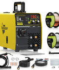160 Amp 110V Multi Purpose MIG TIG Stick Welder 4 In 1 Flux Core Gasless MIG Lift TIG And MMA With Synergic Control IGBT shown