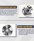 Rear Wheel Bearing And Hub Assembly Set Of 2 512302 For Jeep Commander 2006 2010 And Grand Cherokee 2005 2010 Rear With 5 Lug Bolts And ABS Replacement Part Ready To Roll Drop In Fit front and back view.