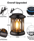 Hangin Solar Lanterns For Outdoors Waterproof 2 Pack Clip And Handle Patio Garden Lights Auto On Off Classic Modern Design
