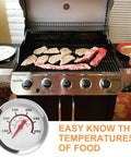 Lid Temperature Gauge For Advantage Series 4 6 Burner Grills Fits 2015 And Newer Models Tru Infrared Two Burner Ready Three Eighths Inch Hole Compatible Replacement Part G432-8L00-W1 Easy Install, round 1.8in dial on Char-Broil grill