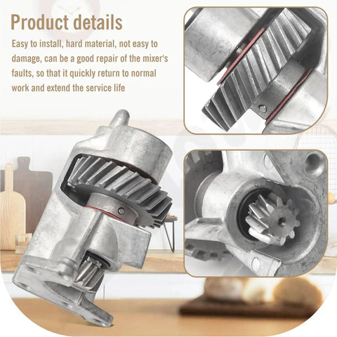 Heavy Duty Worm Gear Assembly Replacement For Whirlpool Maytag KitchenAid Mixers with metal gears detailed view