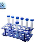 Polypropylene Centrifuge Tube Rack For 10ml 15ml And 50ml Tubes, 28 Well Detachable Plastic Stand, Blue, Test Tube Holder