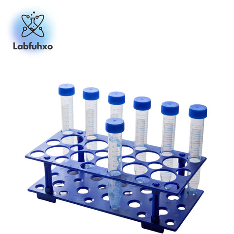 Polypropylene Centrifuge Tube Rack For 10ml 15ml And 50ml Tubes, 28 Well Detachable Plastic Stand, Blue, Test Tube Holder