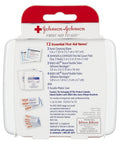 Johnson & Johnson First Aid To Go travel-size first aid kit, white case with red lid, pack of 3