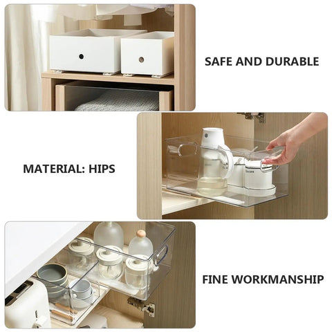 Full Extension Drawer Slides Upgrade Kit for Easy Access and Maximum Storage for Furniture Self Adhesive and Tool Free Installation.